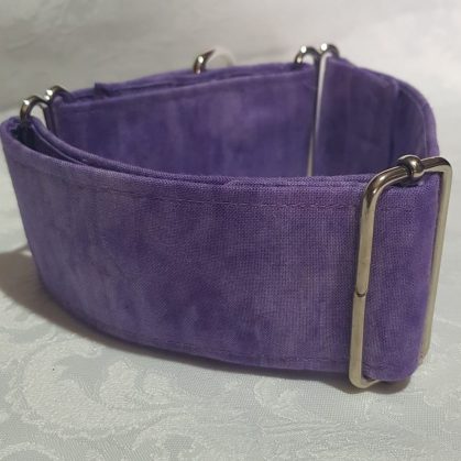 collar de tela para perros color violeta