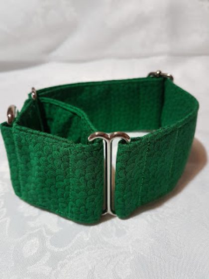 collar para perros liso verde